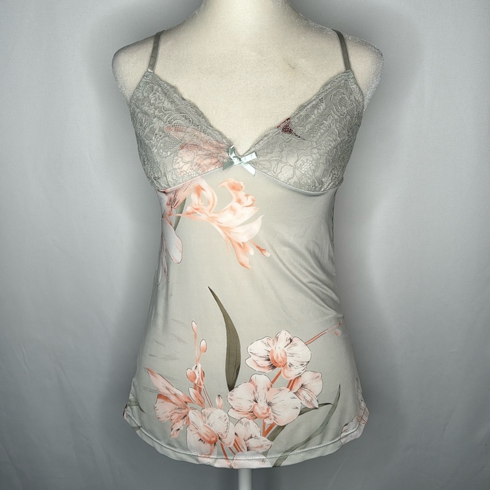 ❤️3/$30 Body Touch Light Green Floral Camisole